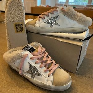 New in box Golden Goose Sabot- shearling size 38